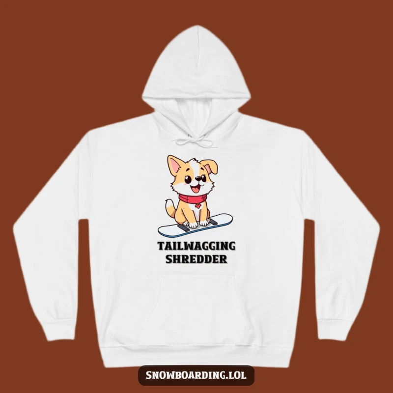 Cozy Funny Dog Hoodie, Proud Snowboarder Design for Ultimate Winter Warmth