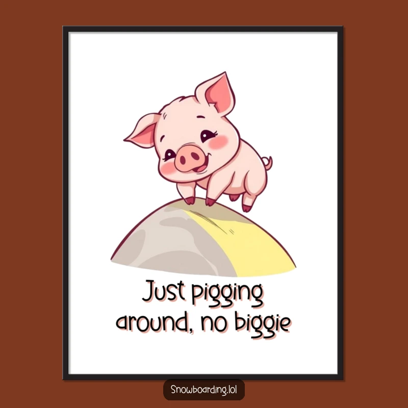 Free Printable Piglet Wall Art: Comical Wobble Downloadable Decor