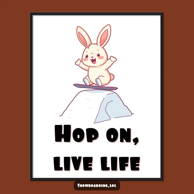 Free Printable Snowboard Bunny Wall Art: Adorable Downloadable Decor for Fun Spaces