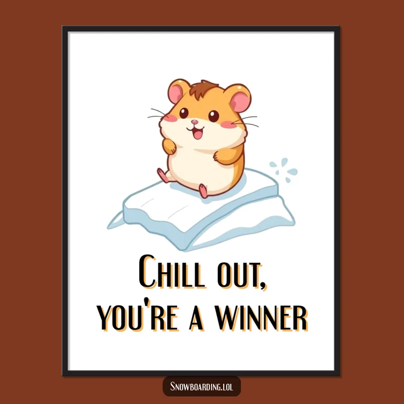 Funny Free Printable Wall Art: Cheerful Hamster Racer