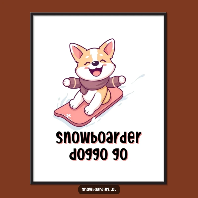 Free Printable Dog Art: Snowy Thrills for Fun, Downloadable Home Decor Gift