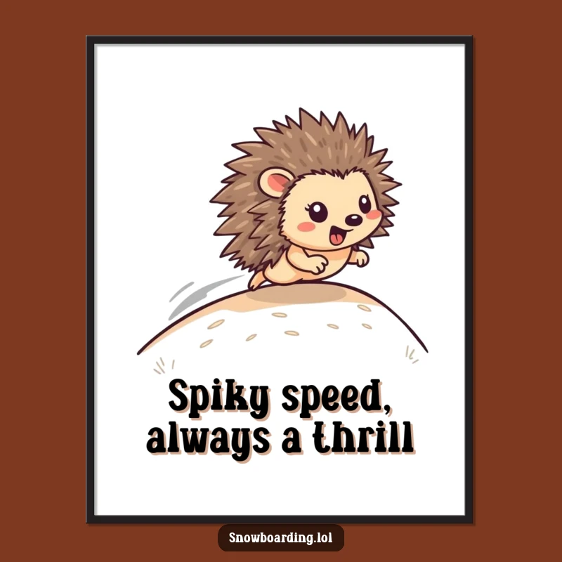 Funny Free Printable Wall Art: Happy Hedgehog Hill Zoom Downloadable Art