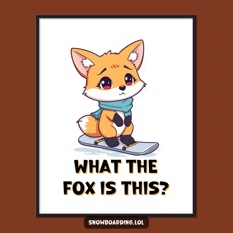 Free Printable Confused Fox Wall Art - Funny Downloadable Decor Gift!