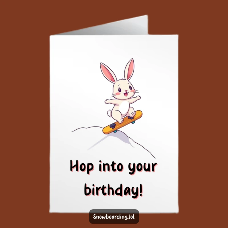 Free Printable Birthday Card: Crazy Bunny Shredding for Birthday!
