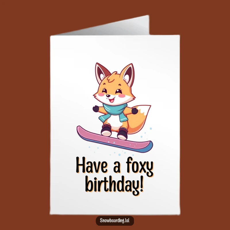 Free Printable Birthday Card Fox: Playful Jump for a Hilarious Downloadable Gift