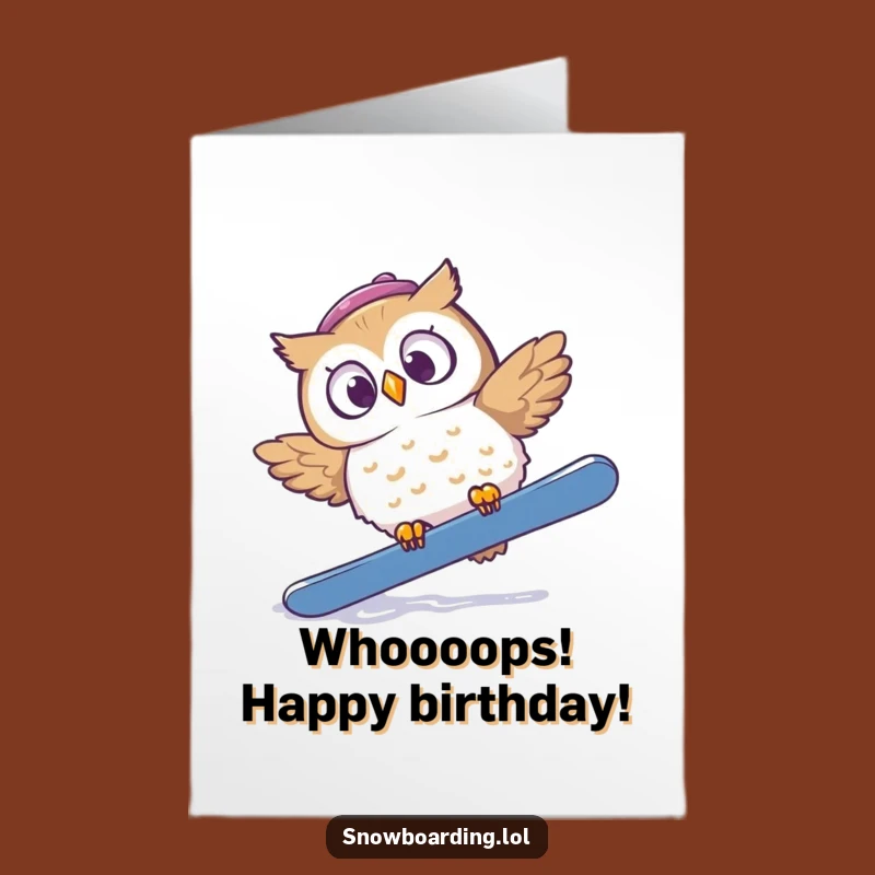 Free Printable Startled Owl Birthday Card - Funny Downloadable Mishap Gift