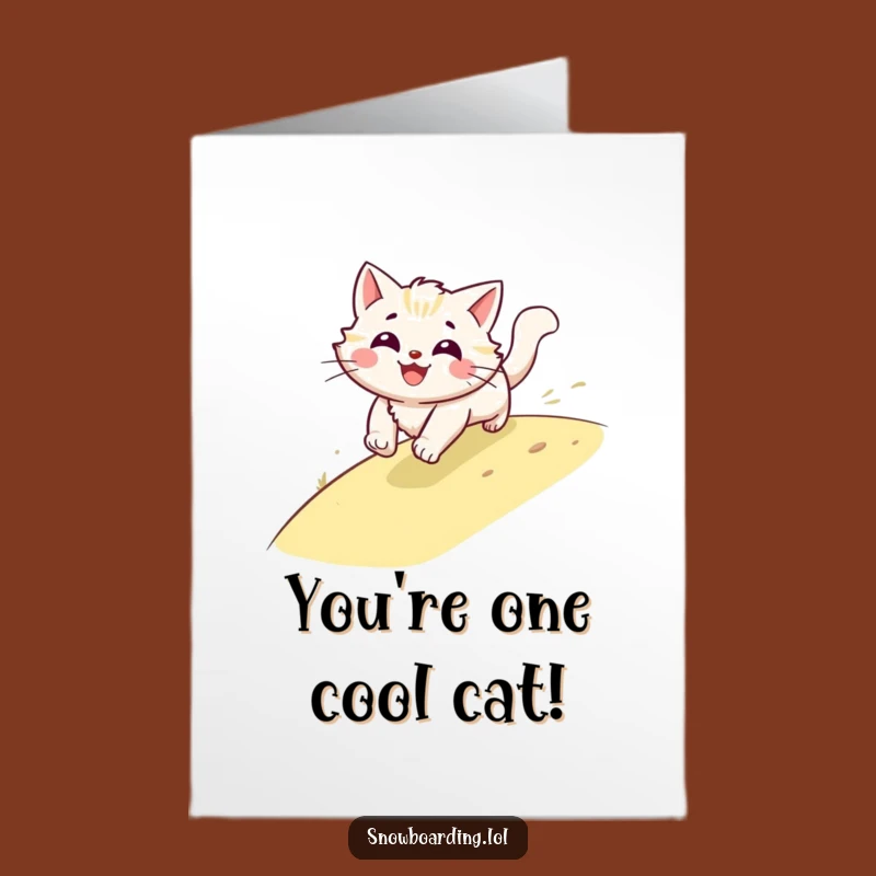 Free Printable Cat Congrats Card: Speedy Hill Zoom Downloadable Gift