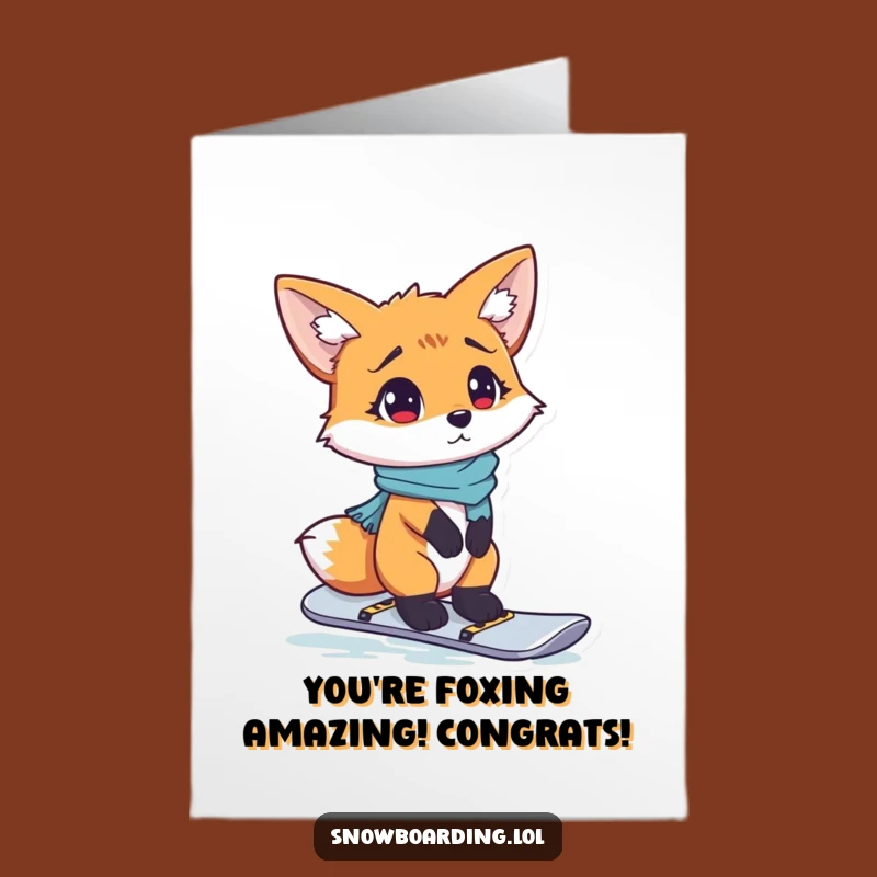 Free Printable Confused Fox Congrats Card - Funny Downloadable Gift!