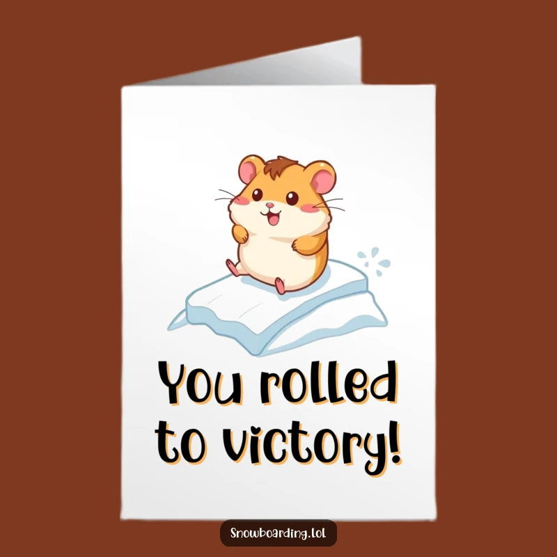 Free Printable Congrats Card: Hamster Velocity Champion