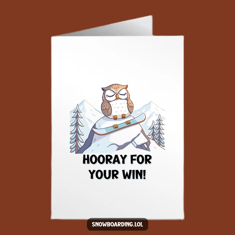Free Printable Congrats Card: Tired Owl's Peak Relaxation!