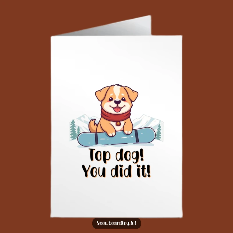 Free Printable Congrats Card: Dog's Summit Success Story Gift!