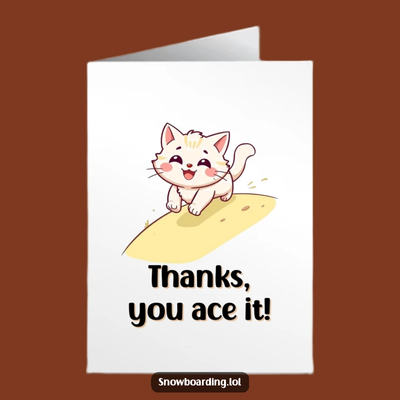 Free Printable Cat Thank You Card: Speedy Hill Zoom Downloadable Gift
