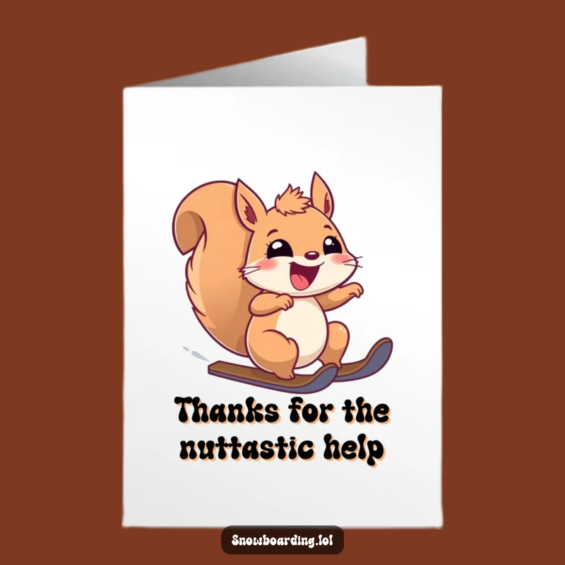 Free Printable Thank You Card: Thrilled Squirrel Speeding Funny Downloadable Gift