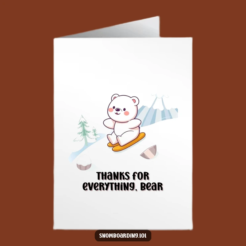 Free Printable Thank You Card: Happy Bear Thanks You!