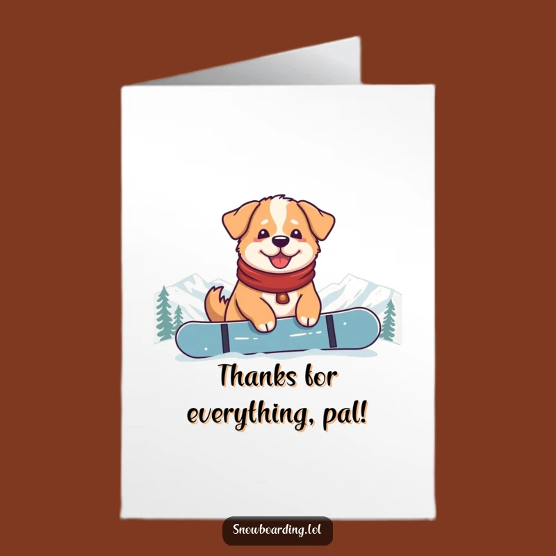 Free Printable Thank You Card: Grateful Dog's Mountain Top Gift!