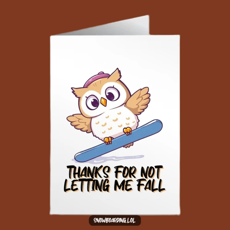 Free Printable Owl Thanks for Trying Card - Humorous Downloadable Gift
