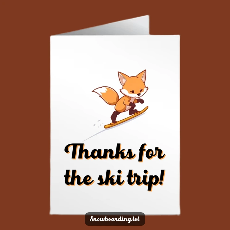 Free Printable Fox Thank You Card - Funny Downloadable Appreciation Message