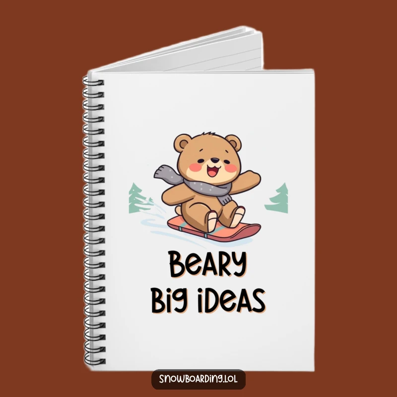 Funny Snowboard Bear Notebook: Jot Down Ideas with Winter Humor
