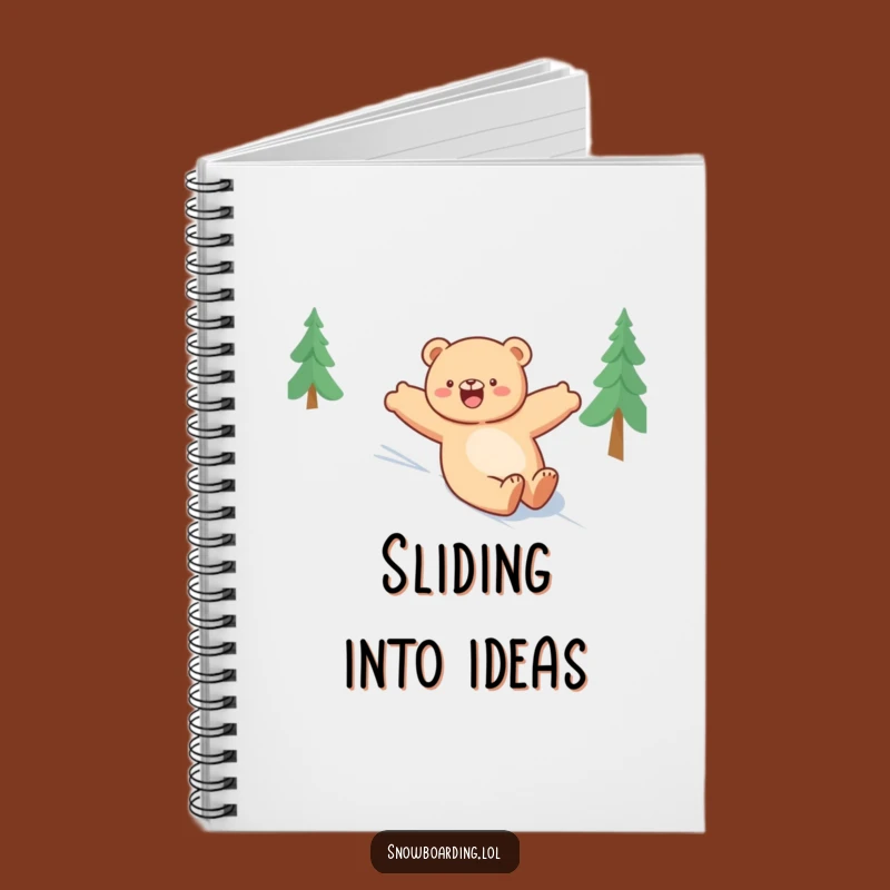 Funny Bear Snowboarding Notebook, Happy Winter Journal, Hilarious Diary