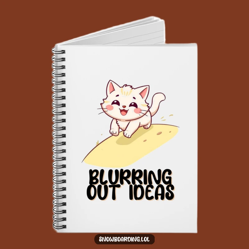 Funny Cat Speeding Notebook, Fast Feline Journal, Hilarious Diary