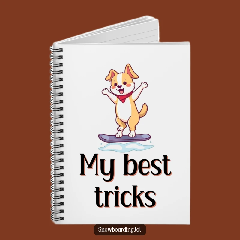 Funny Dancing Dog Snowboard Notebook: Jot Down Laughs with this Hilarious Gift!