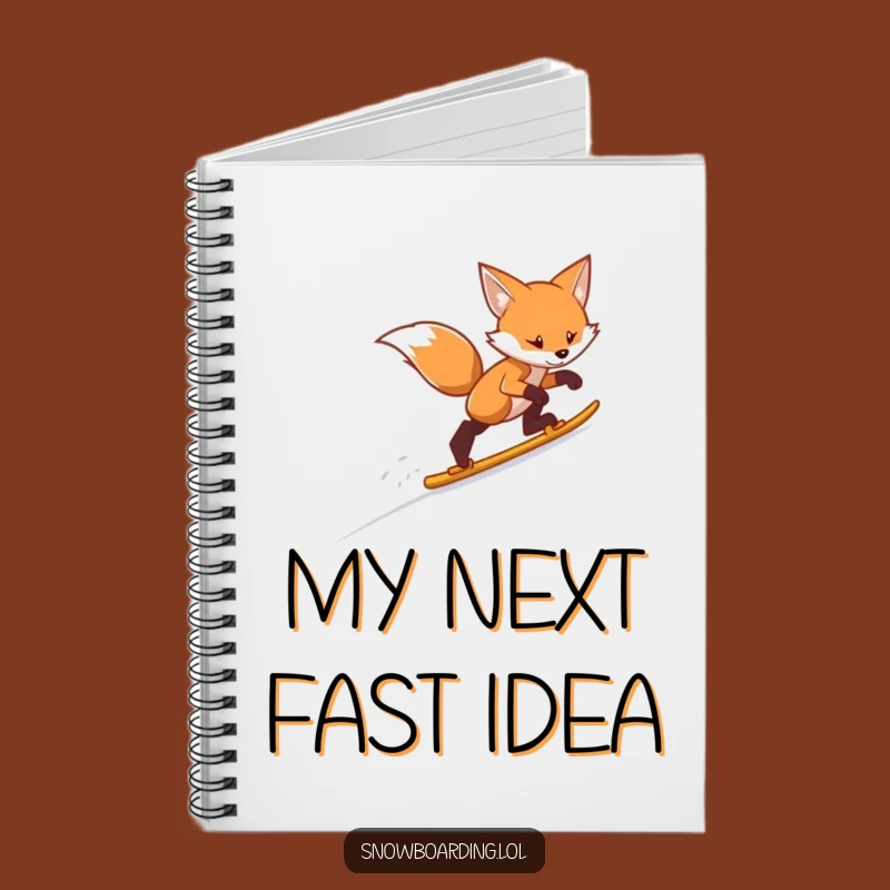 Funny Fox Skiing Notebook: Jot Down Ideas with Hilarious Determination