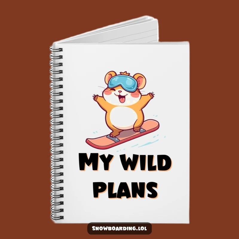 Funny Giggling Hamster Snowboard Notebook: Jot Down Your Funniest Ideas