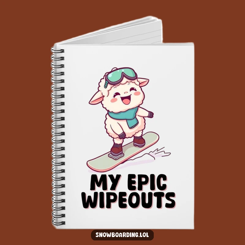 Funny Giggling Sheep Snowboard Notebook: Jot Down Laughs in this Hilarious Journal
