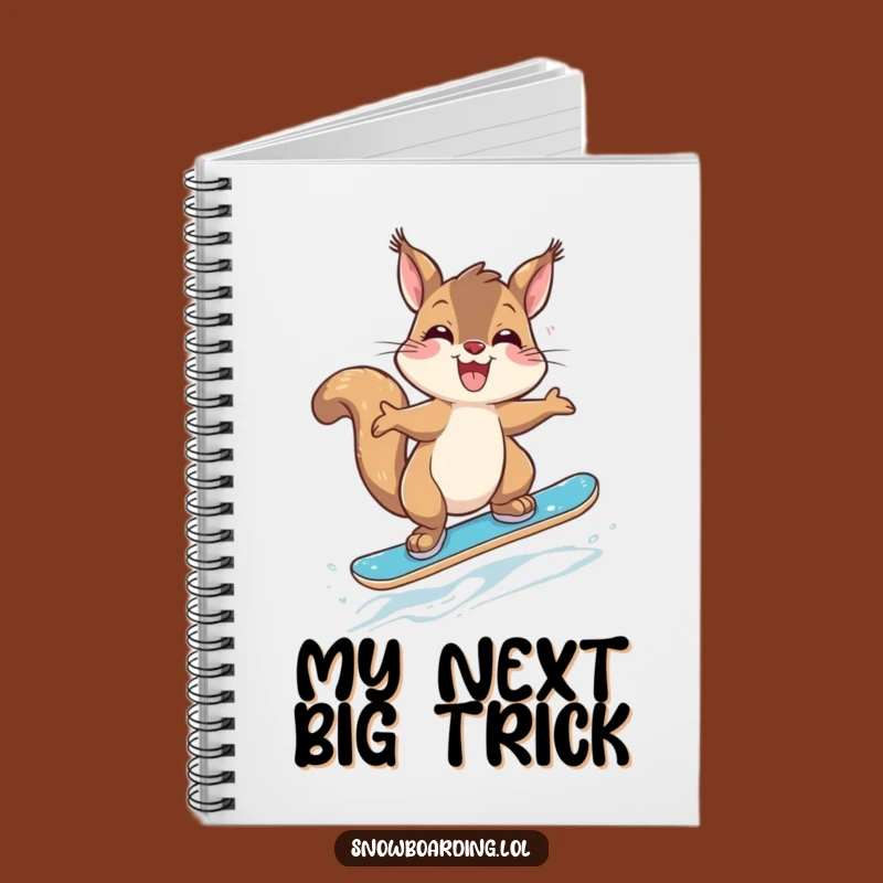 Funny Giggling Squirrel Snowboarder Notebook: Jot Down Ideas with Rodent Wit
