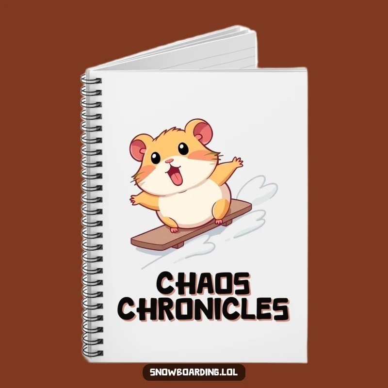 Funny Hamster Snowboard Notebook: Comical Journal for Winter Notes