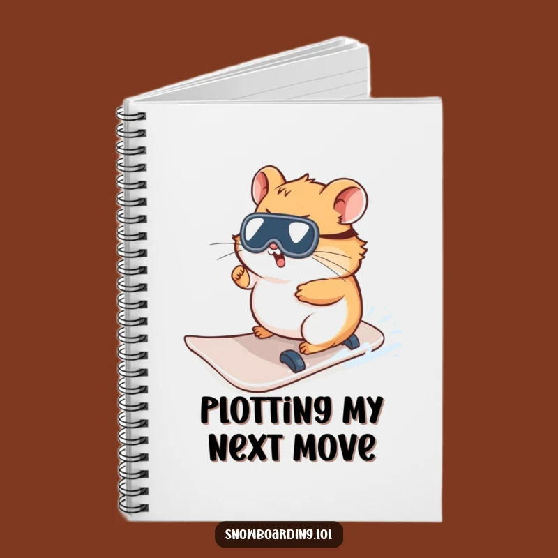 Funny Hamster Snowboard Notebook - Plan Your Adventures with Winter Focus