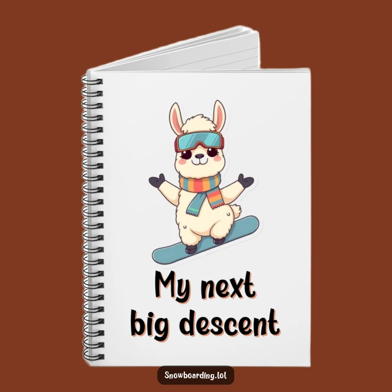 Funny Llama Snowboarder Notebook: Jot Down Ideas with Cool Alpaca Flair