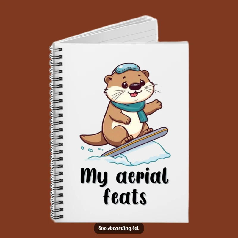Funny Otter Snowboarder Notebook: Proud Jump Notes, Great Funny Gift!