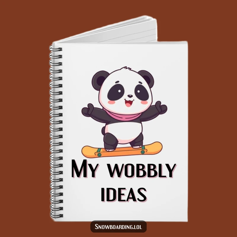 Funny Panda Snowboard Notebook: Jot Down Ideas with this Hilarious Journal