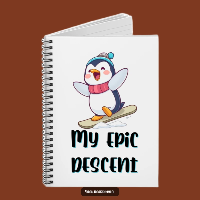 Funny Penguin Snowboarder Notebook: Jot Down Ideas with a Wobbly Trick!