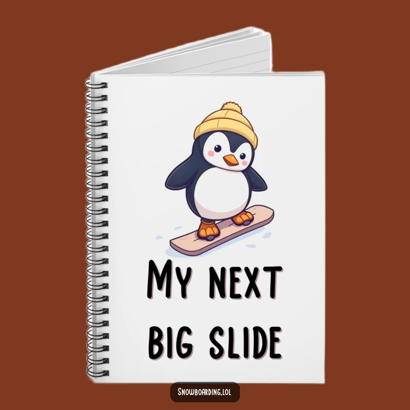 Funny Penguin Snowboarder Notebook: Jot Down Your Wobbly Ideas