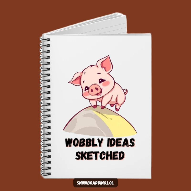 Funny Piglet Wobble Notebook: Jot Down Cute Ideas, Farm Gift