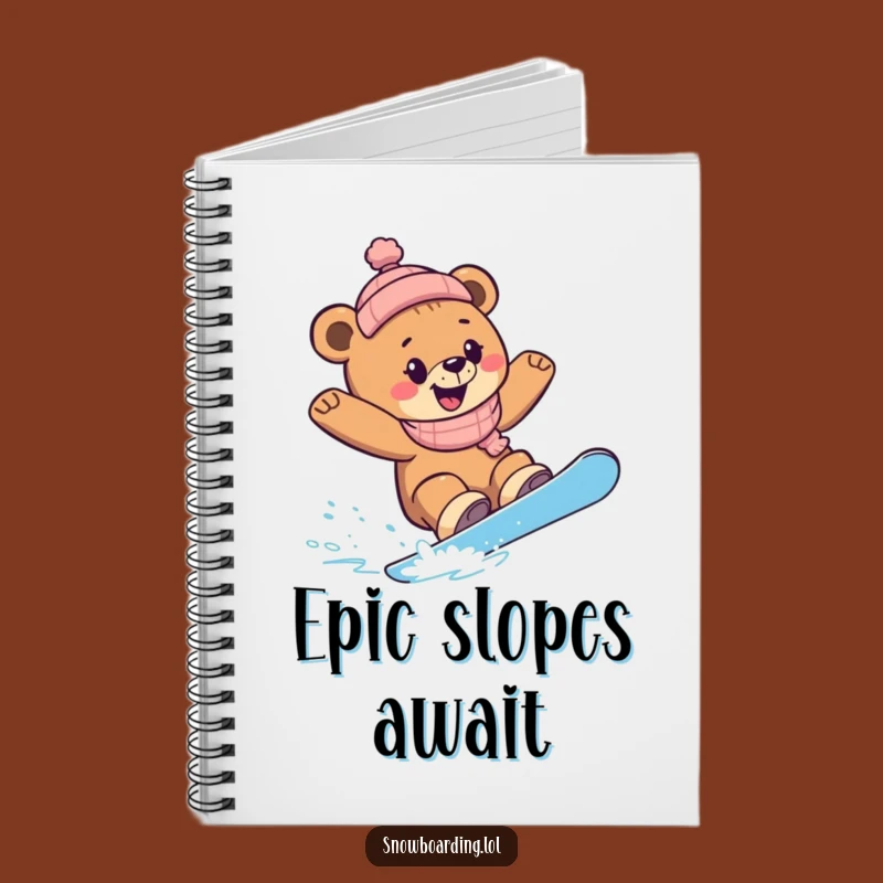 Funny Snowboard Bear Cub Notebook: Jot Down Funny Ideas with Winter Spirit