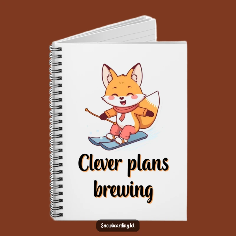 Funny Snowboard Fox Notebook: Jot Down Ideas with Winter Savvy