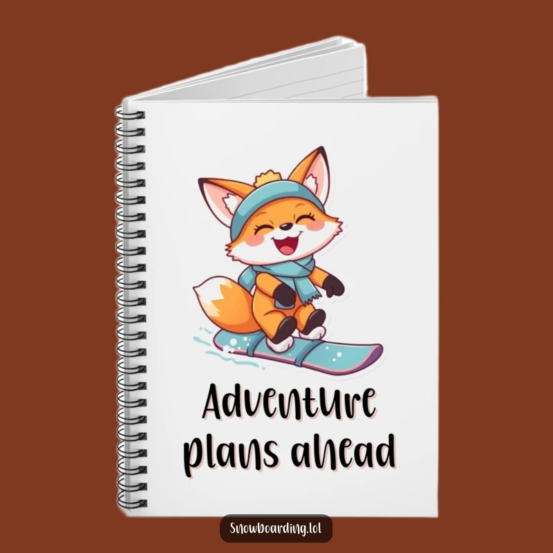 Funny Snowboard Fox Notebook: Joyful Journal for Action-Packed Notes