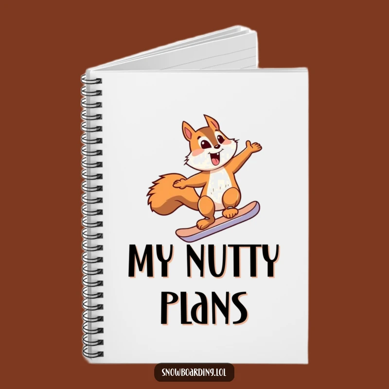 Funny Squirrel Snowboard Jump Notebook - Hilarious Journal for Your Ideas