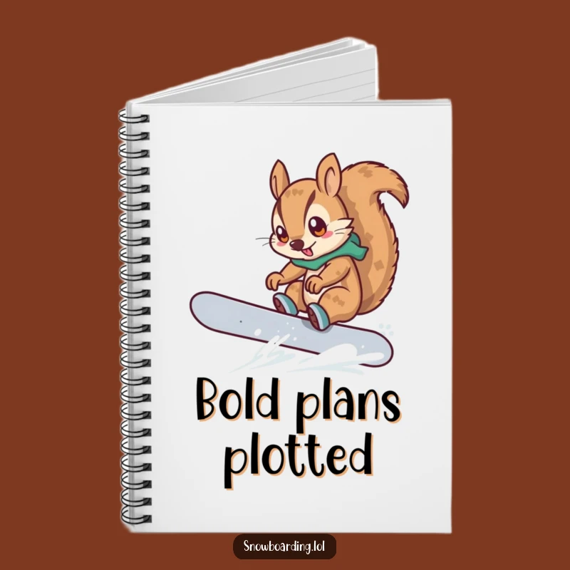 Funny Squirrel Snowboarder Notebook: Jot Down Bold Ideas, Winter Gift