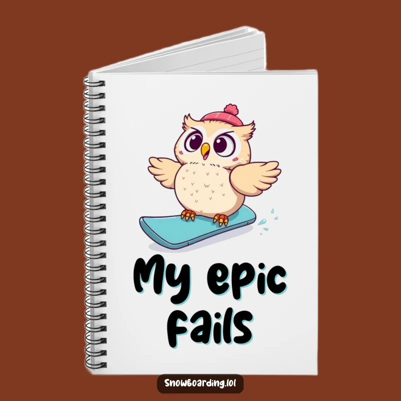 Funny Startled Owl Snowboard Notebook: Jot Down Laughs with this Hilarious Gift!
