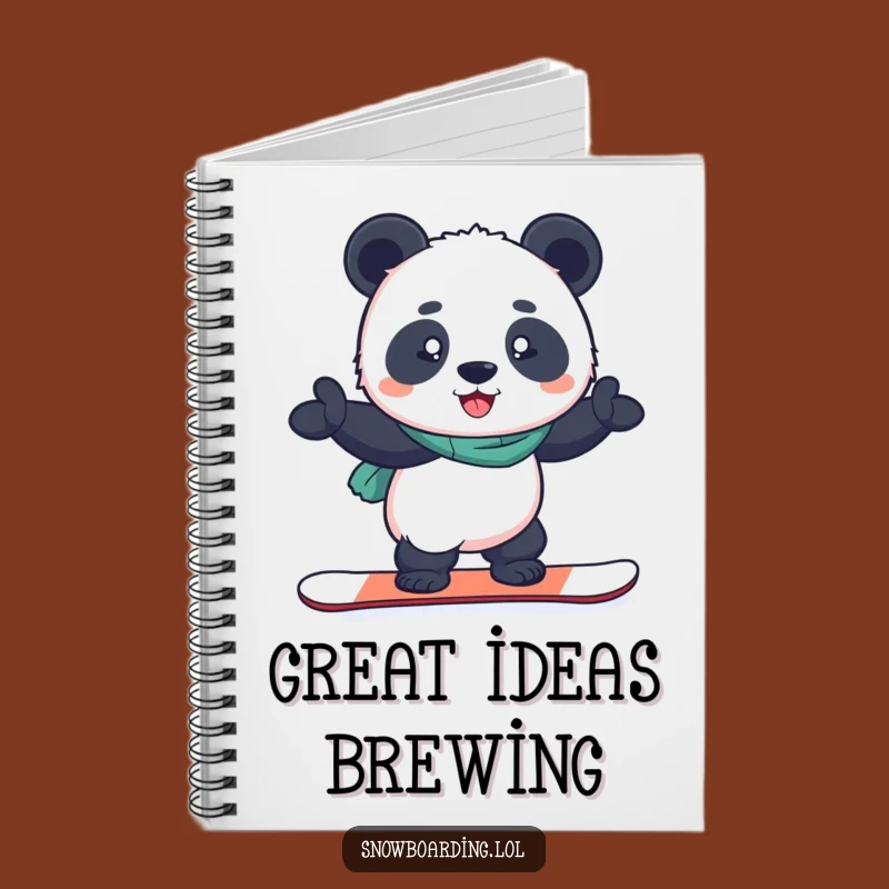 Funny Snowboard Panda Notebook: Jot Down Ideas with Winter Focus