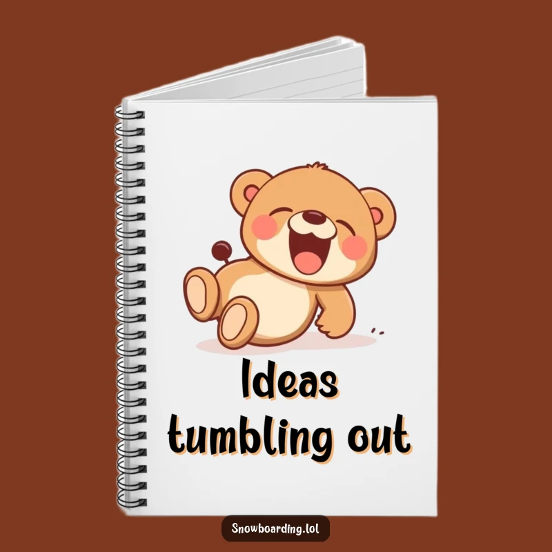 Funny Bear Cub Tumble Notebook: Jot Down Joyful Ideas, Playful Gift