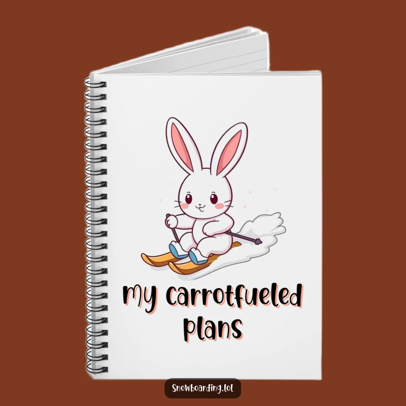 Funny Bunny Snowboarding Notebook: Cheerful Carves for Your Ideas