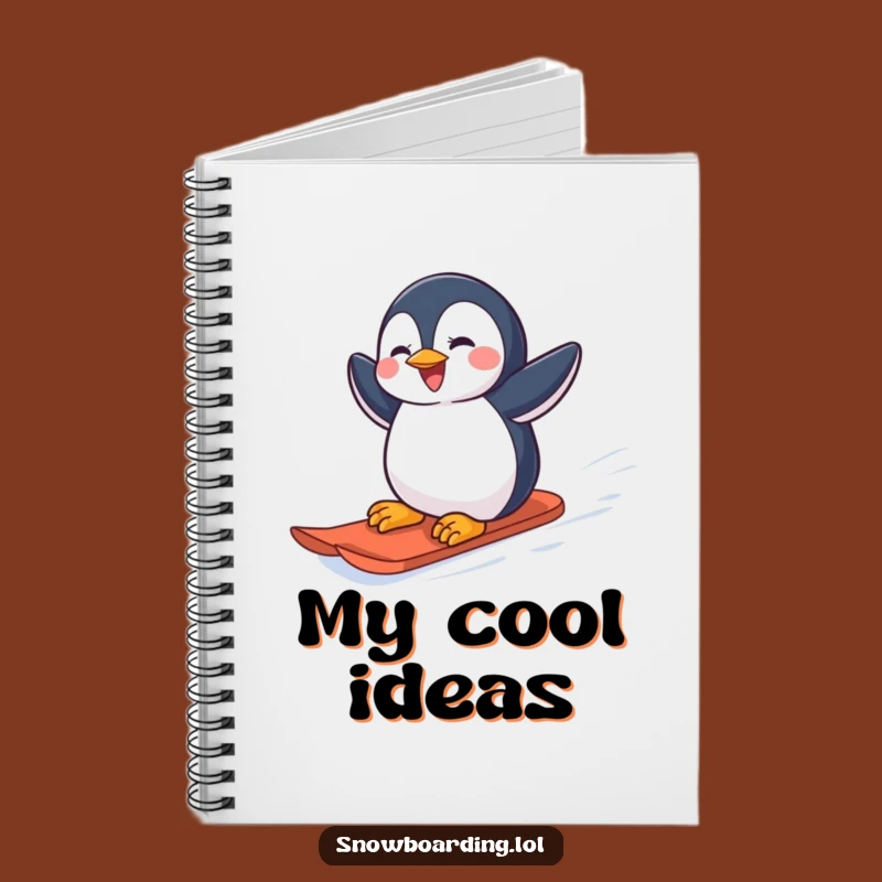 Funny Penguin Snowboarder Notebook: Joyful Notes for a Perfect Gift