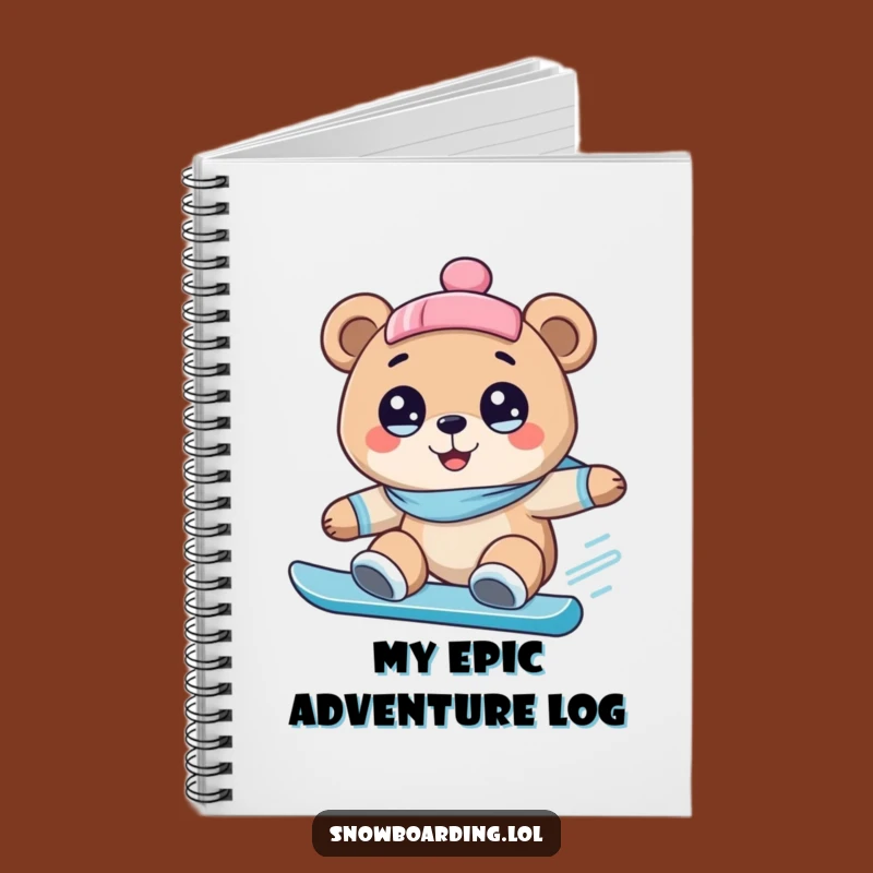 Funny Bear Snowboarding Notebook: Wide-Eyed Ideas for Winter Adventures