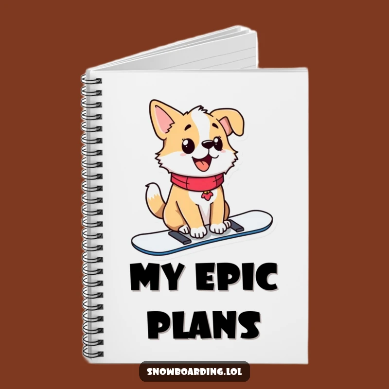 Funny Dog Notebook, Proud Snowboarder Journal for Winter Ideas