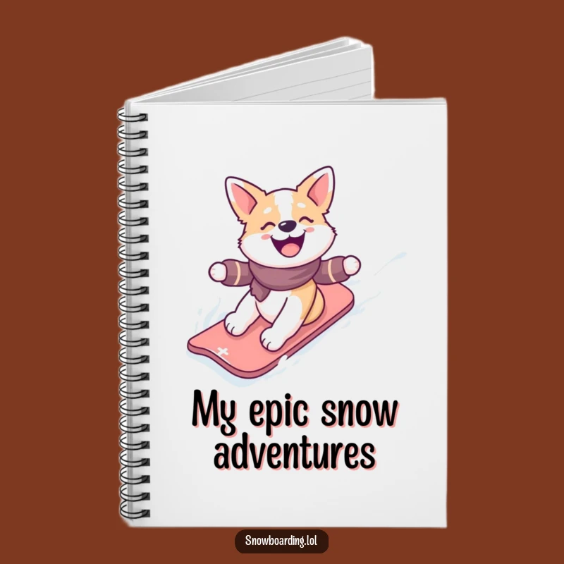 Funny Snowboarding Dog Notebook: Plan Your Next Adventure